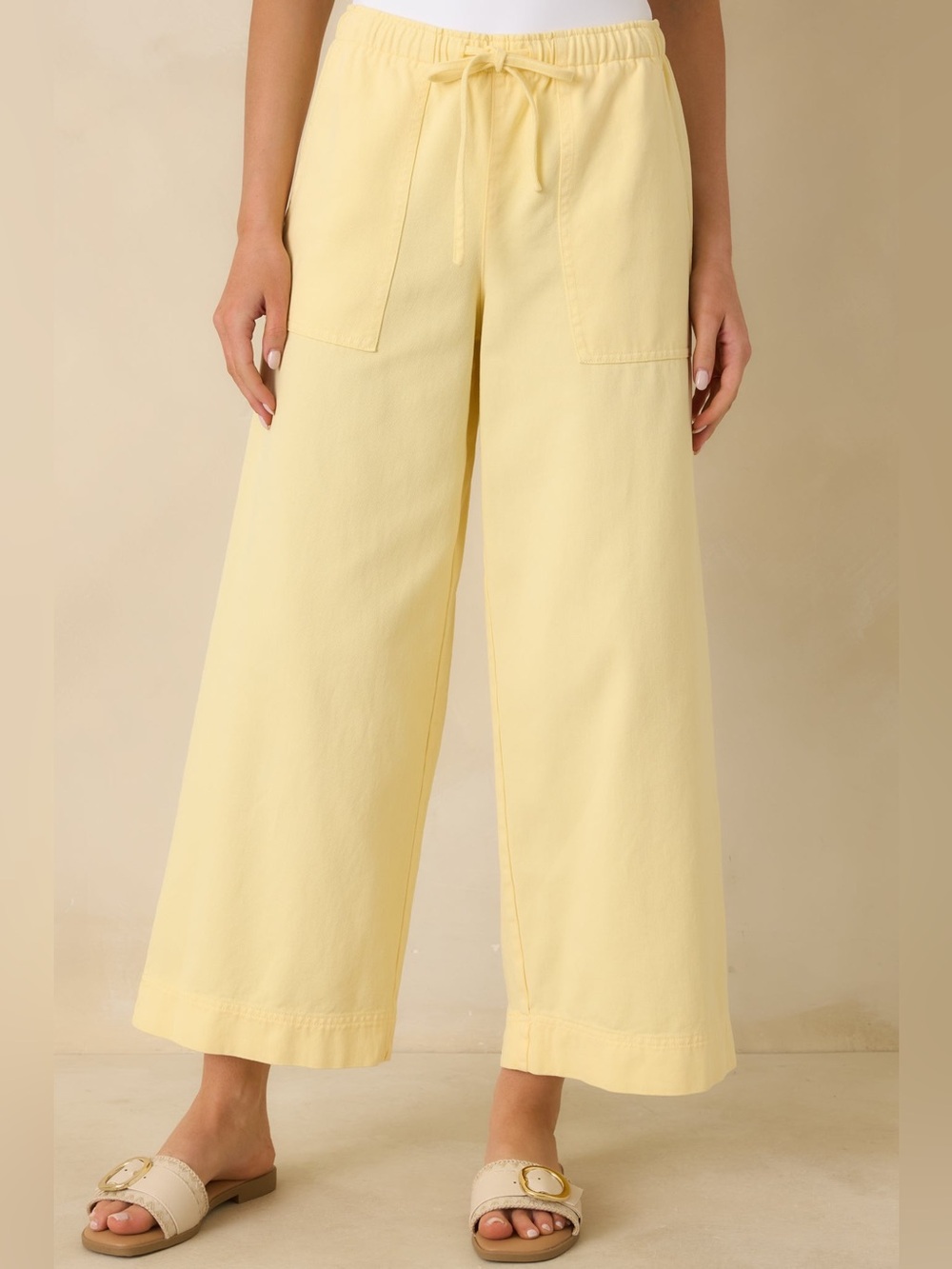 Z Supply Wide-Leg Daycation Utility Pants in Sunnyside Yellow